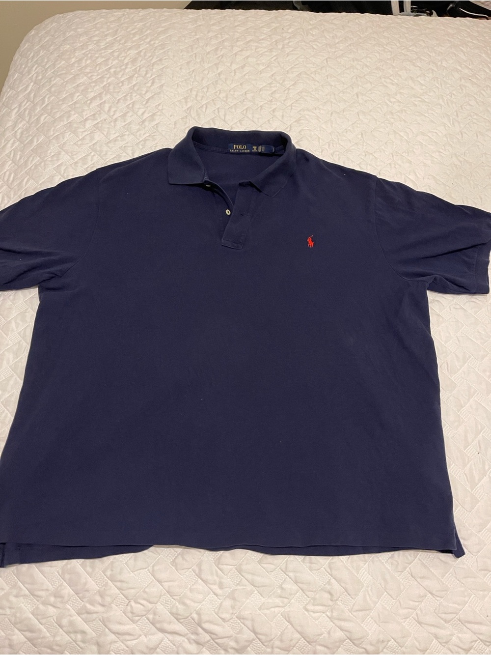 3XB Ralph Lauren Navy Polo with Red Logo
